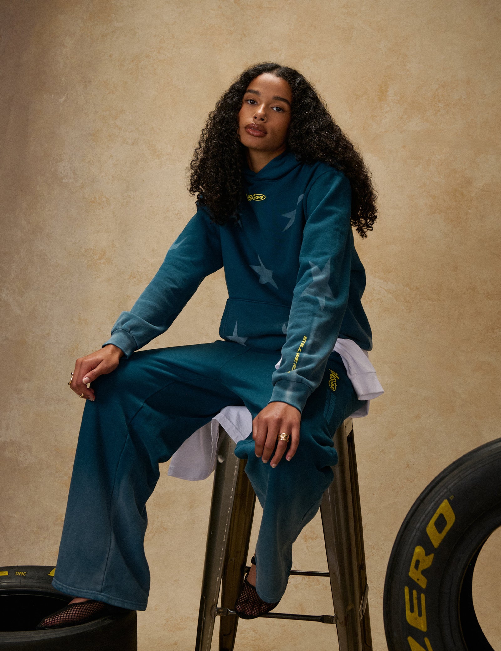 【PABLO VINCI】Sun fade damage sweat Sun Fade Sweatpants - Midnight Blue – Plus44