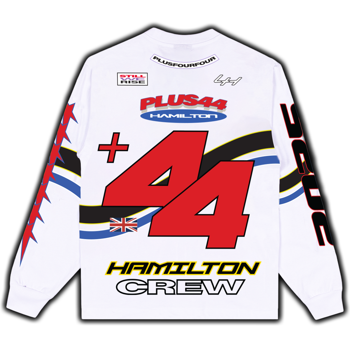 スポーツ選手 L.Hamilton 2018 Used Personal L/S Tee 44 Hamilton Moto L/S Tee - Blue – PLUS 44