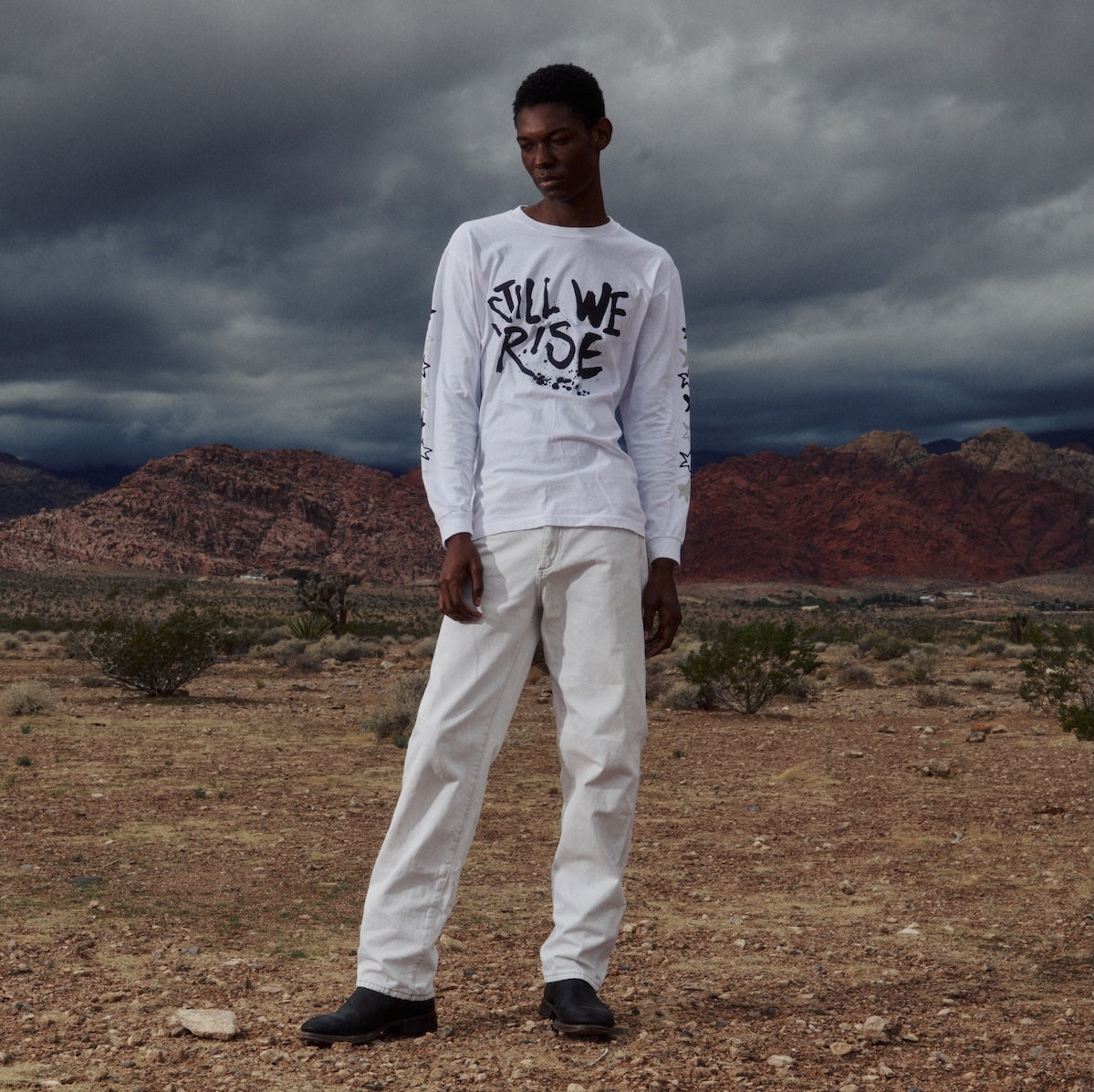 Joy Ride Classic Long Sleeve Tee - White