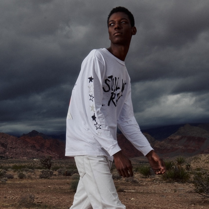 Joy Ride Classic Long Sleeve Tee - White