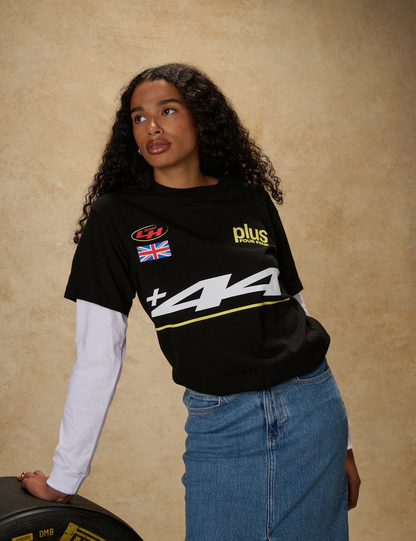 Team LH Double Layer Tee - Black/White – Plus44