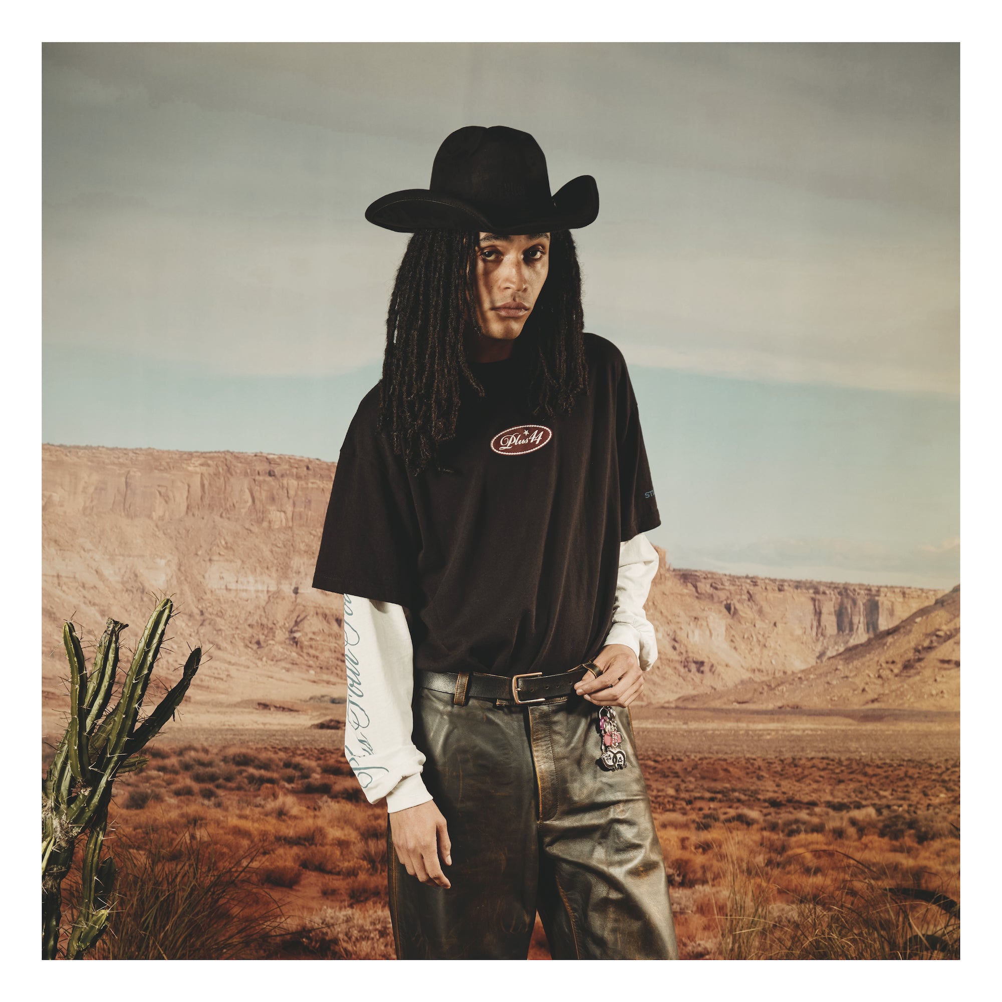 Ace High Double Layer Long Sleeve Tee - Black/White – PLUS 44