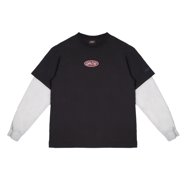 Ace High Double Layer Long Sleeve Tee - Black/White – PLUS 44