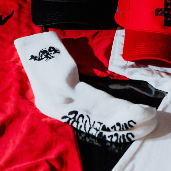 Ribbed +44 Socks - White