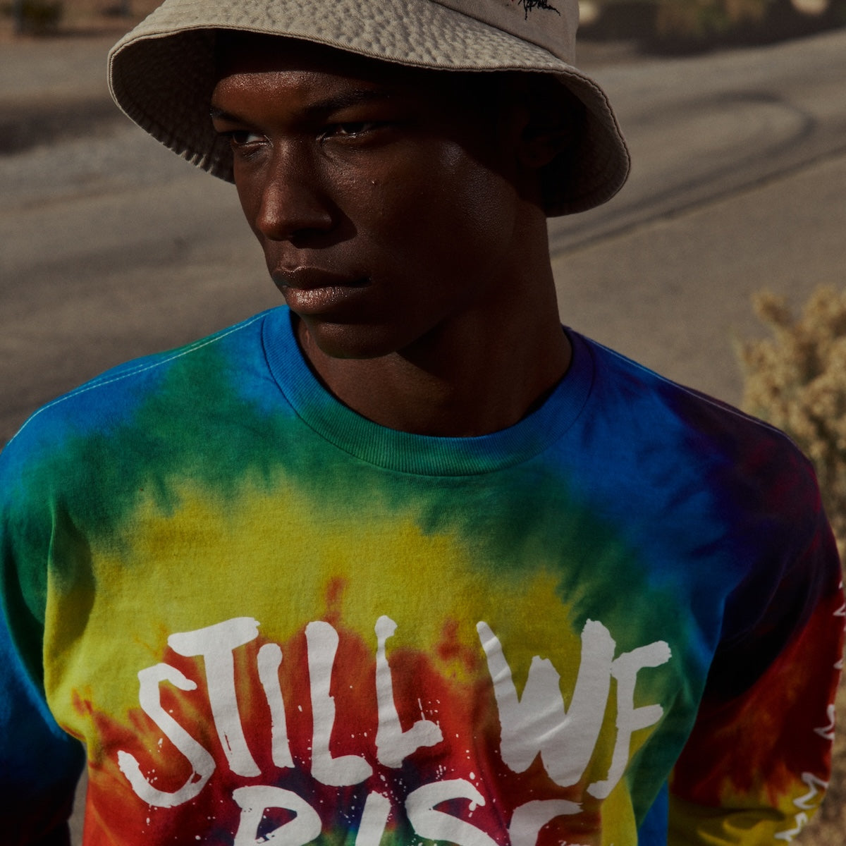Sin City Tie Dye Long Sleeve Tee - Rainbow