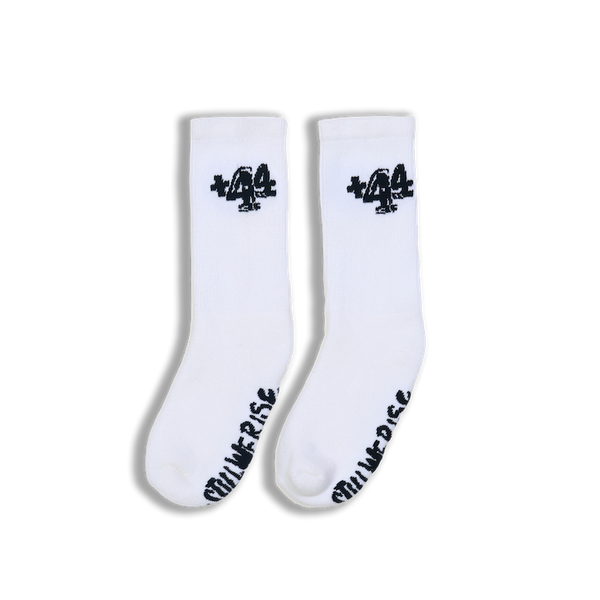 Ribbed +44 Socks - White