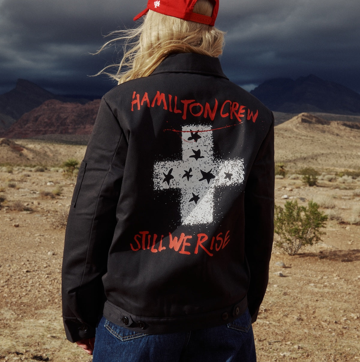 Steadman Stars Zip Up Quilted Jacket - Black