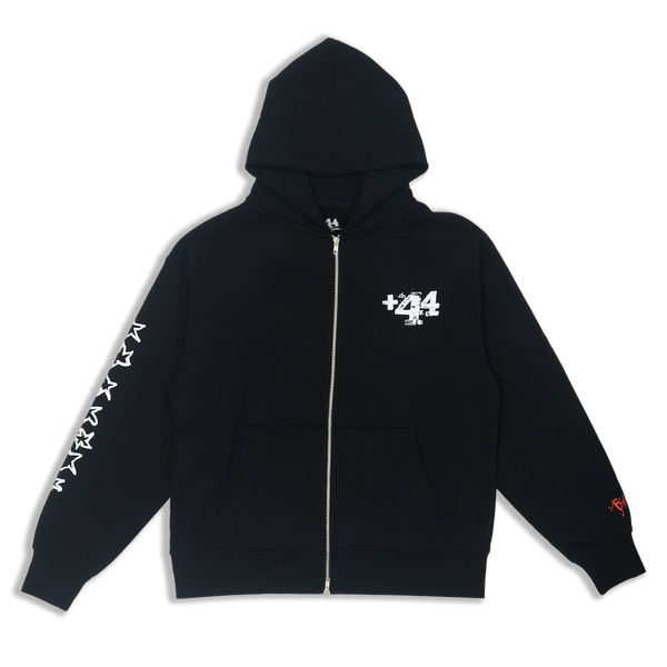 Vegas Moto Ride Zip Up Hoodie - Black