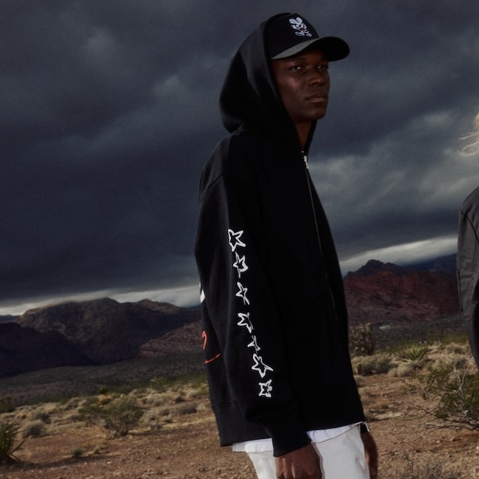 Vegas Moto Ride Zip Up Hoodie - Black